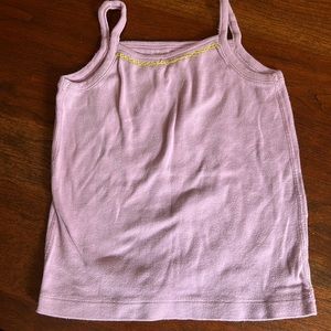 Hanna Andersson size 80/90cm xs lavender tank top with lime green trim